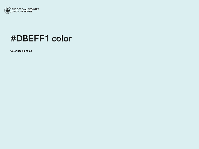 #DBEFF1 color image
