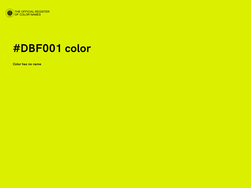 #DBF001 color image