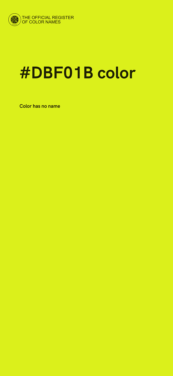 #DBF01B color image