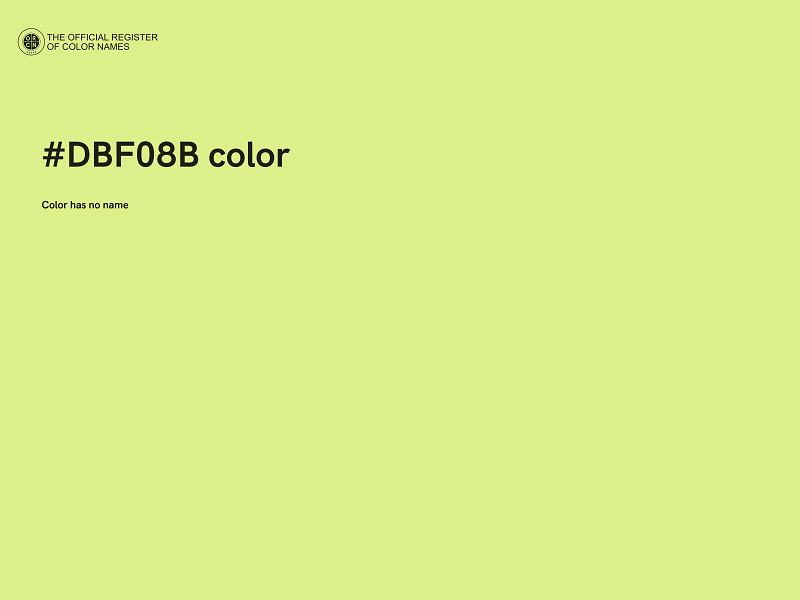 #DBF08B color image