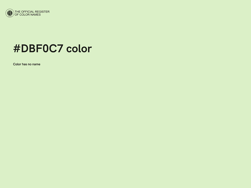 #DBF0C7 color image