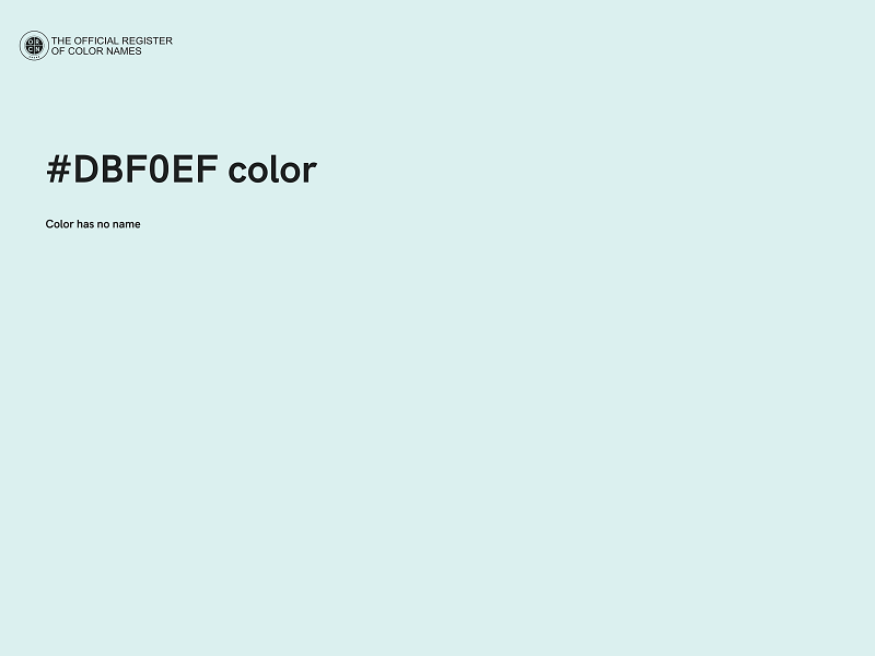 #DBF0EF color image