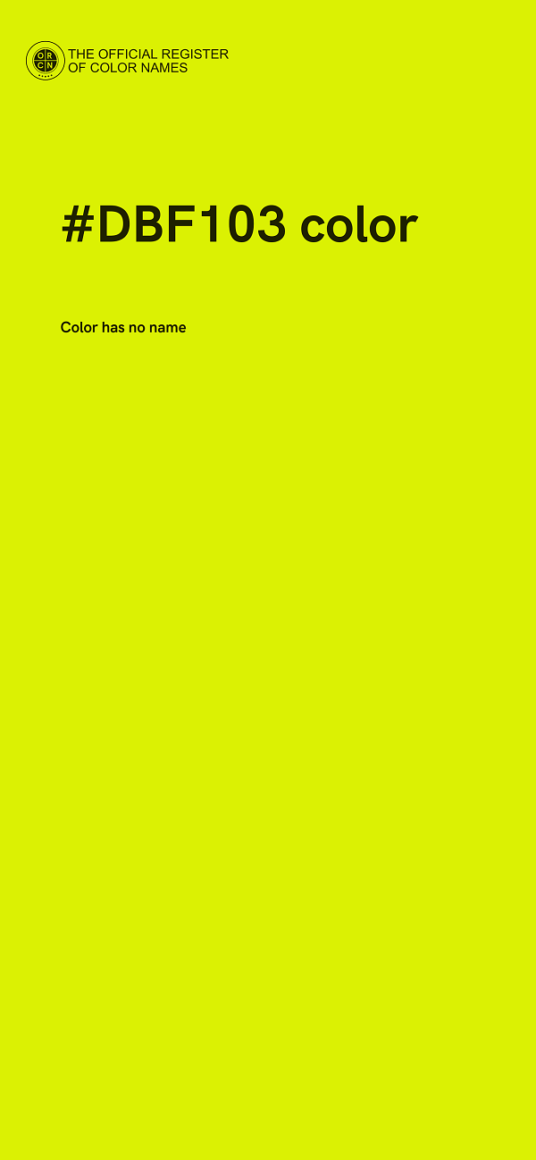 #DBF103 color image