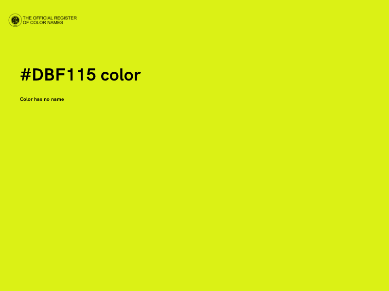 #DBF115 color image