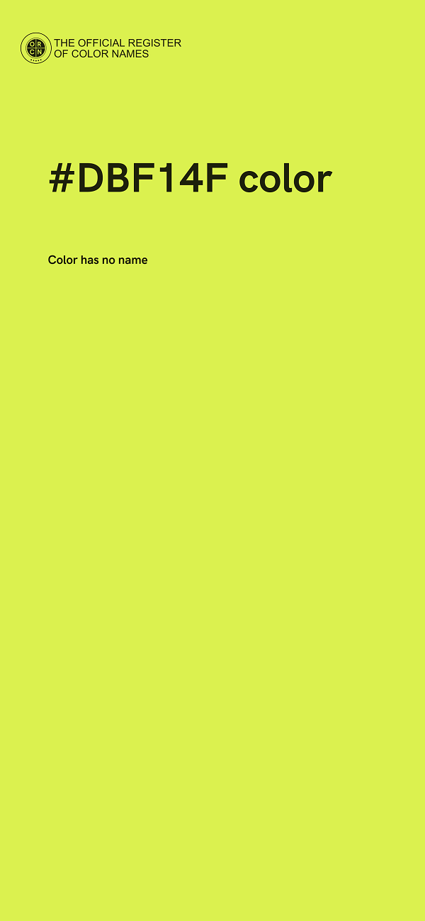 #DBF14F color image