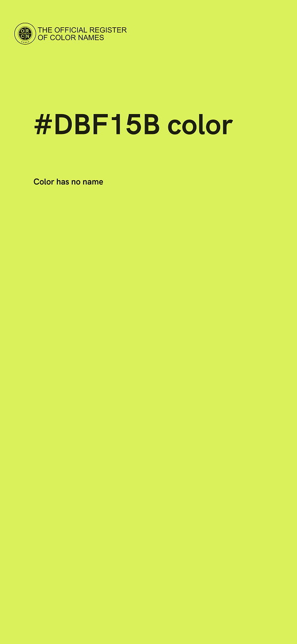 #DBF15B color image