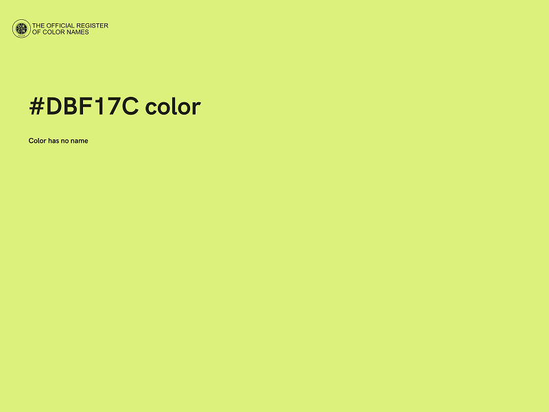 #DBF17C color image