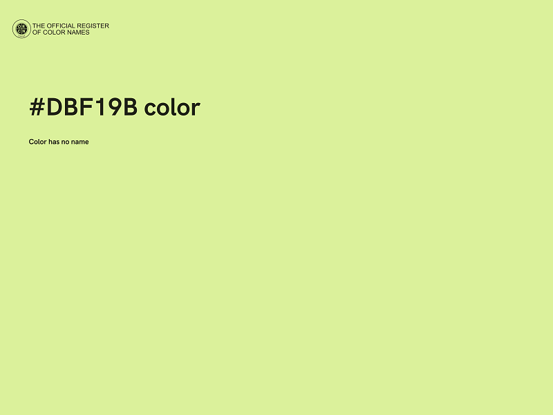 #DBF19B color image
