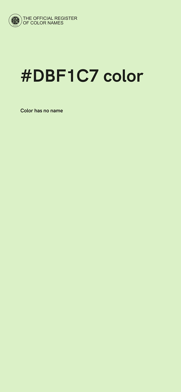 #DBF1C7 color image