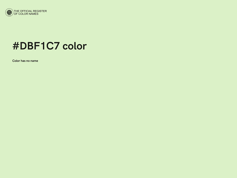 #DBF1C7 color image
