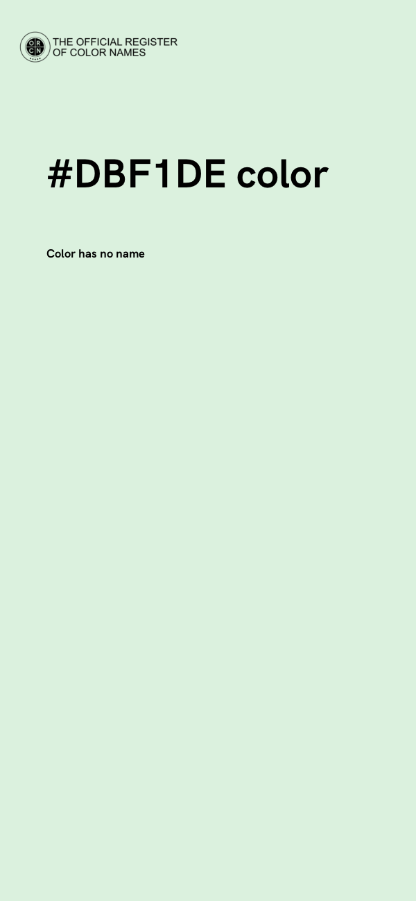 #DBF1DE color image