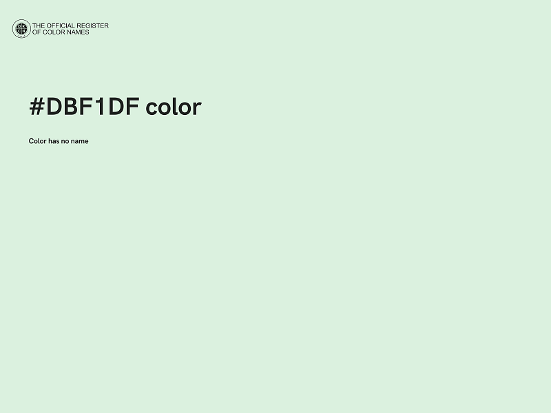 #DBF1DF color image