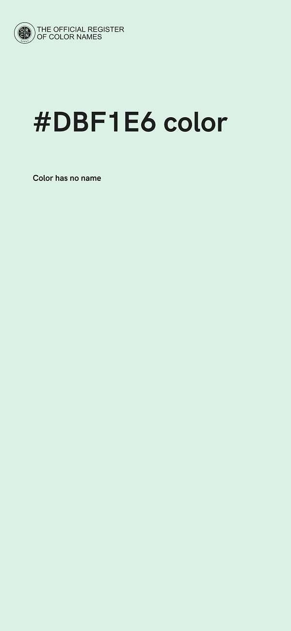 #DBF1E6 color image