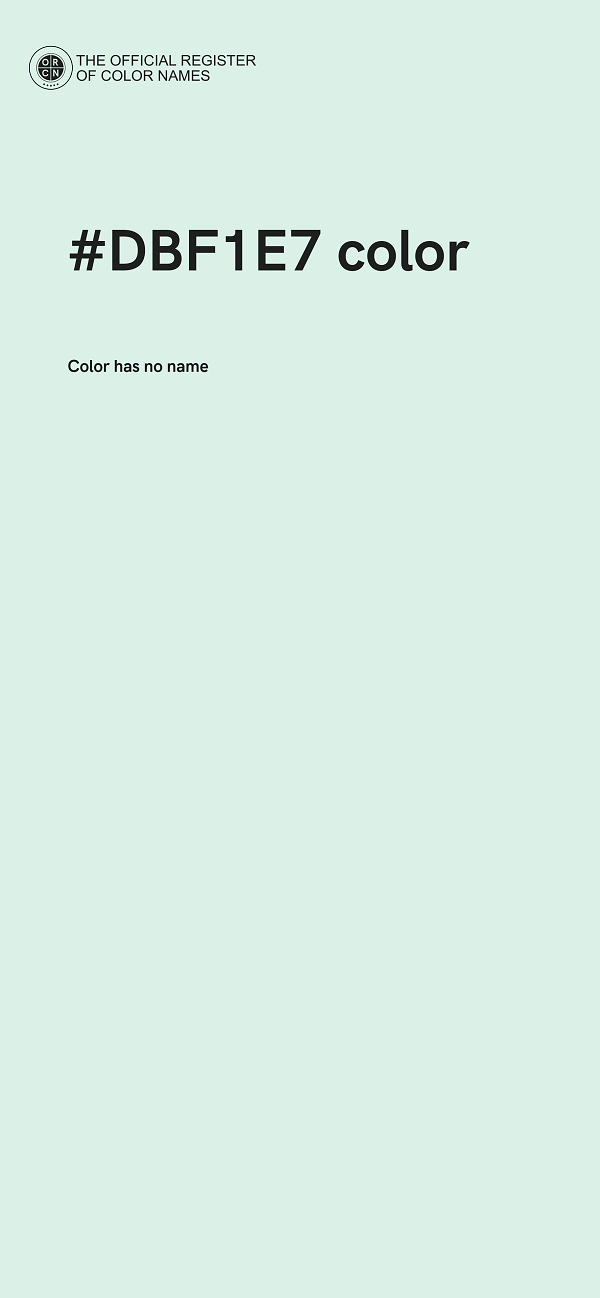 #DBF1E7 color image