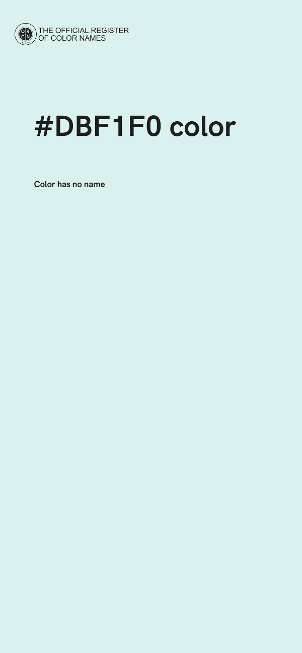#DBF1F0 color image