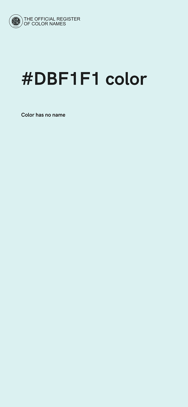 #DBF1F1 color image