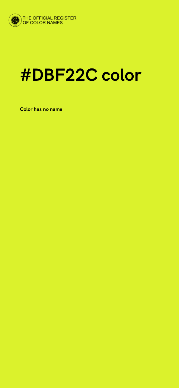 #DBF22C color image