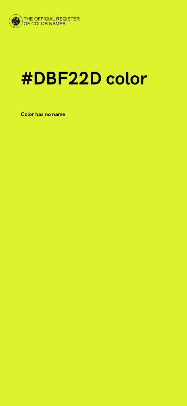 #DBF22D color image