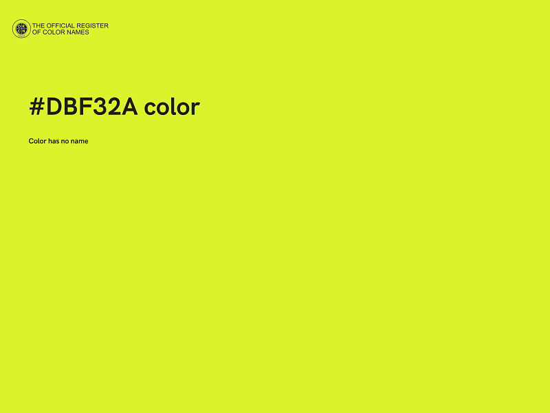 #DBF32A color image