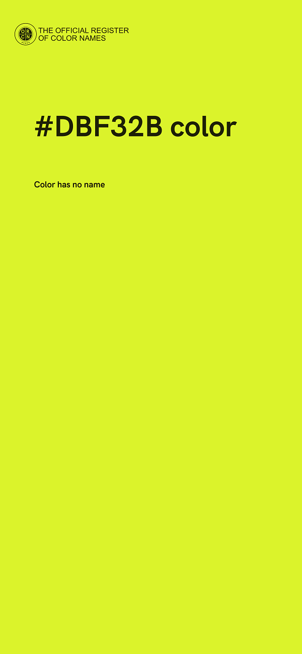 #DBF32B color image
