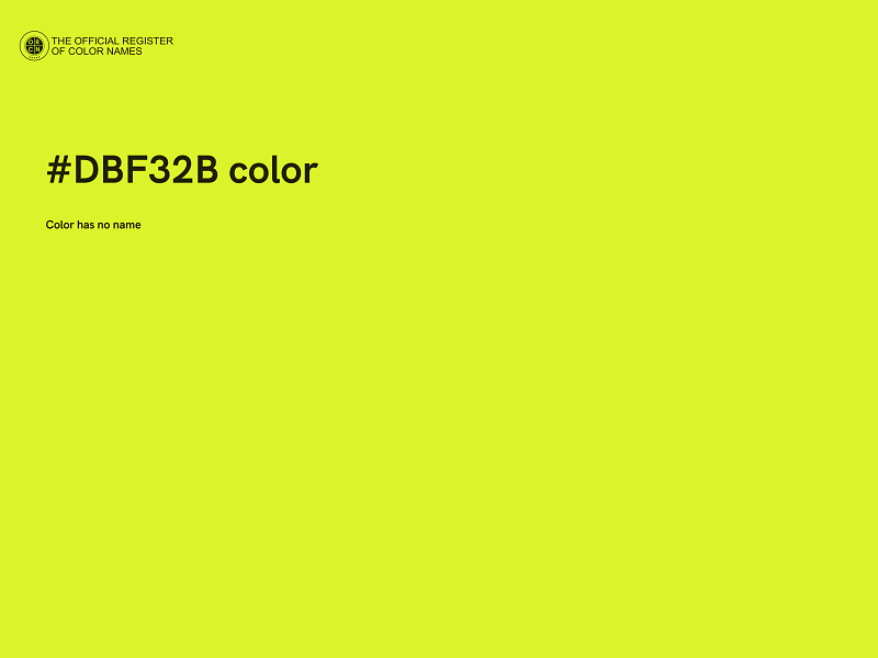 #DBF32B color image