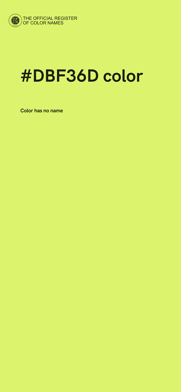 #DBF36D color image