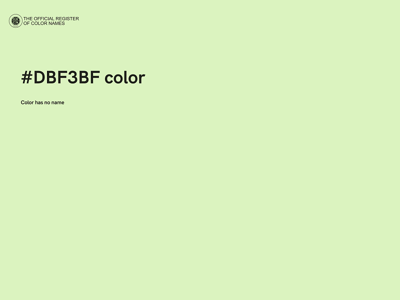 #DBF3BF color image