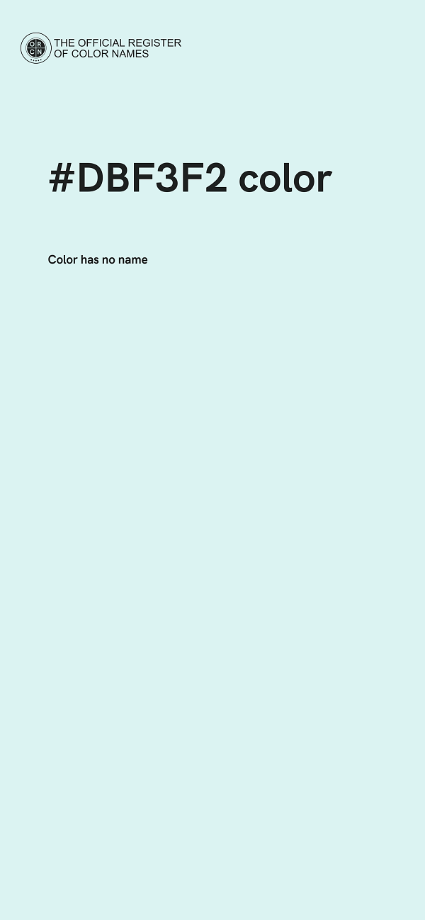 #DBF3F2 color image