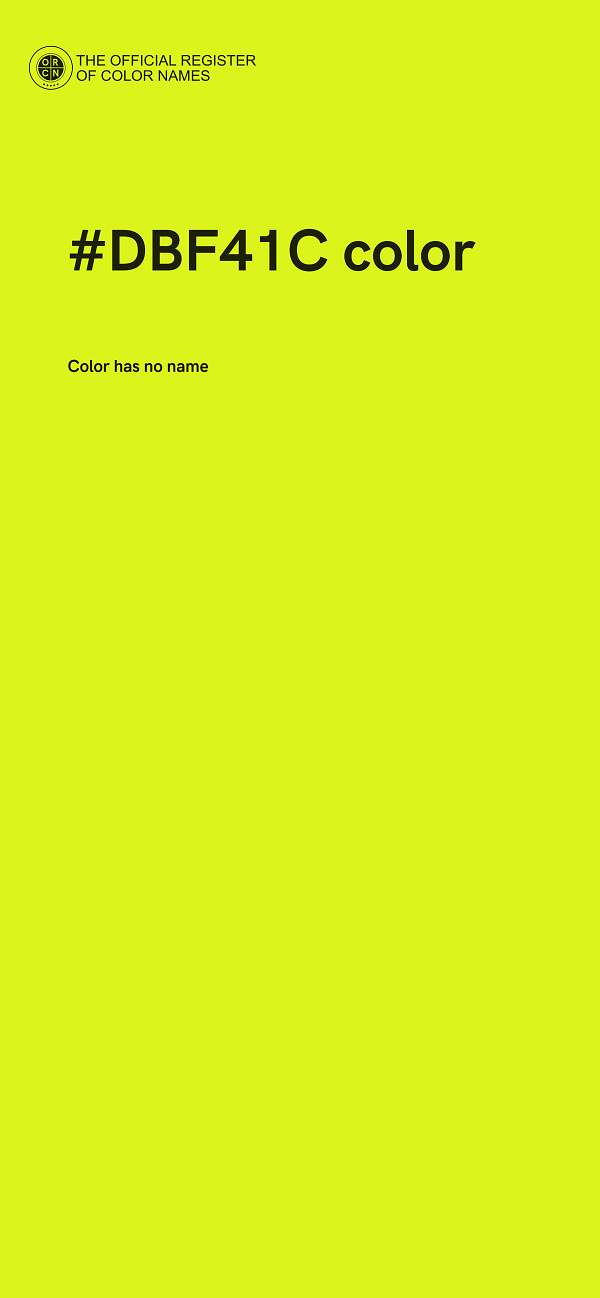 #DBF41C color image
