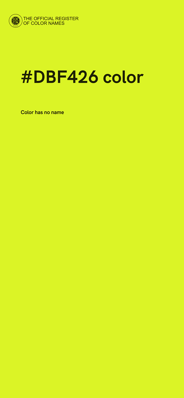 #DBF426 color image