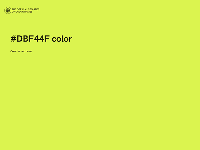 #DBF44F color image