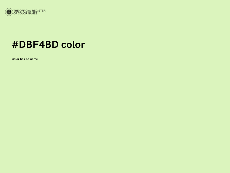 #DBF4BD color image