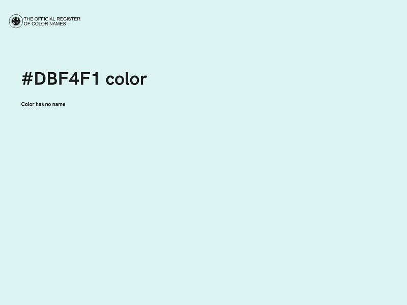 #DBF4F1 color image