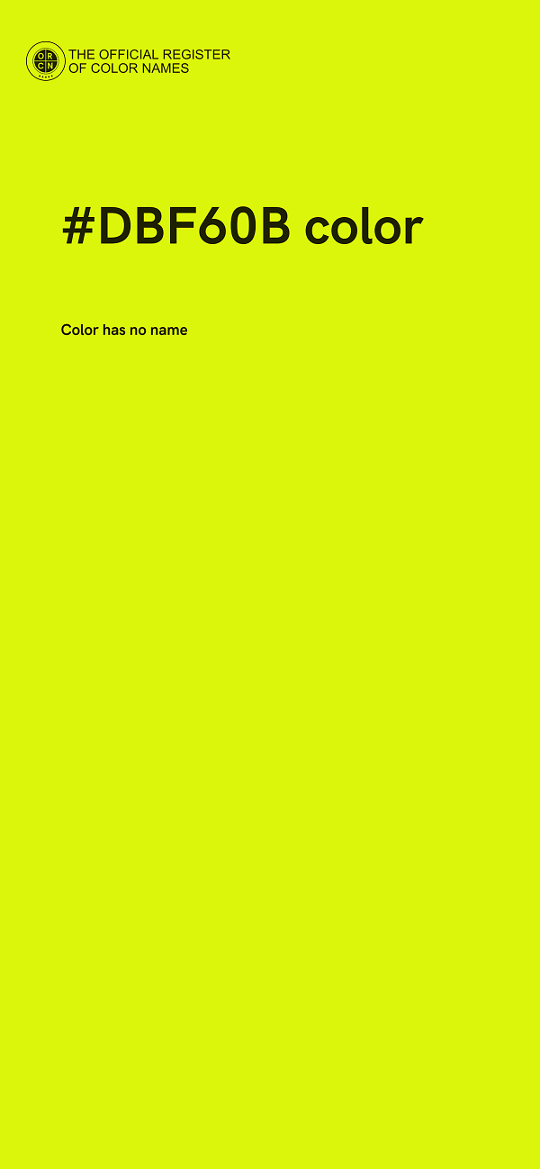 #DBF60B color image