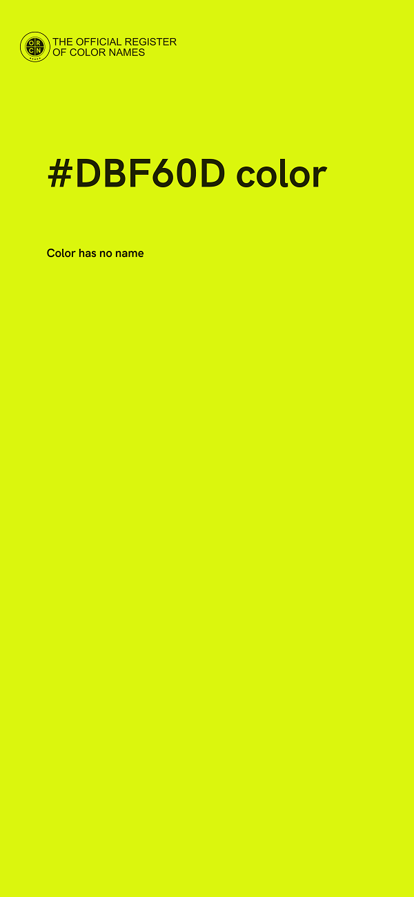 #DBF60D color image