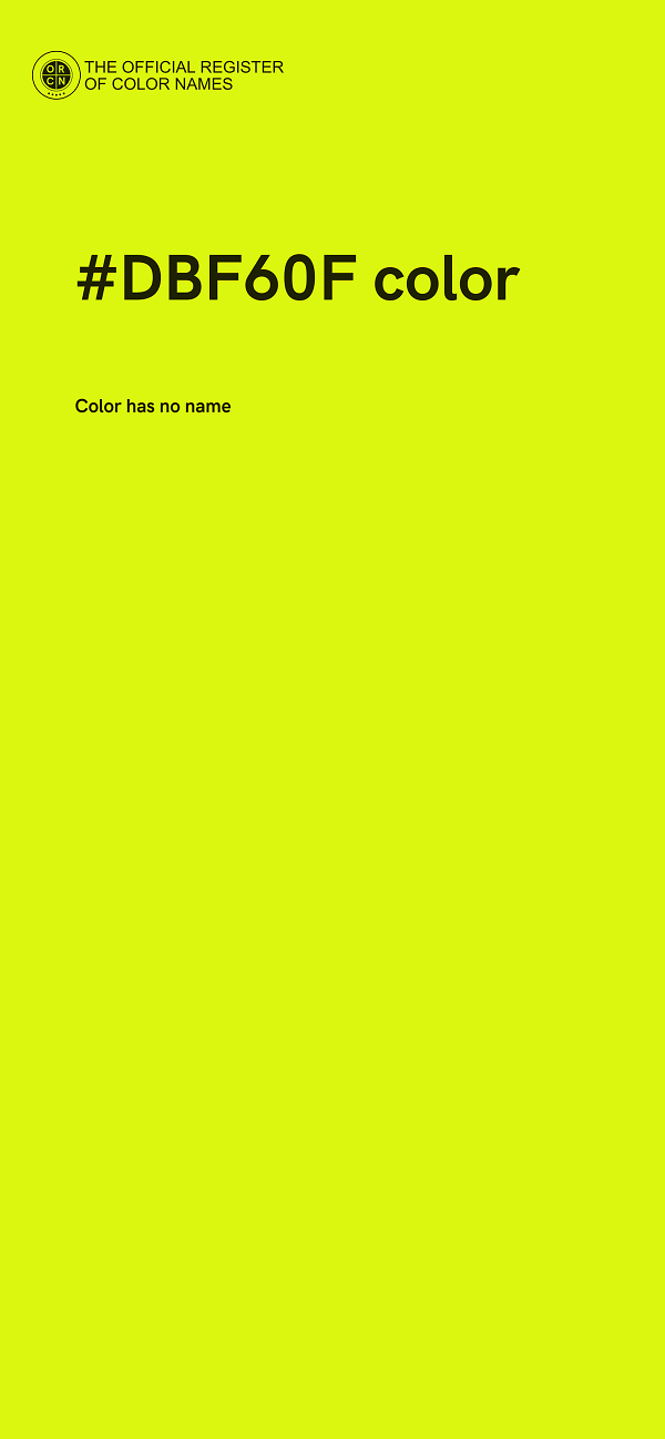 #DBF60F color image