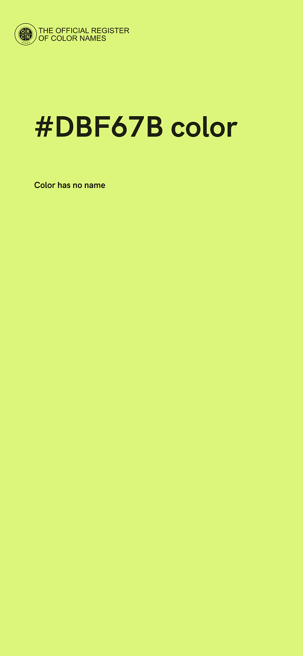 #DBF67B color image