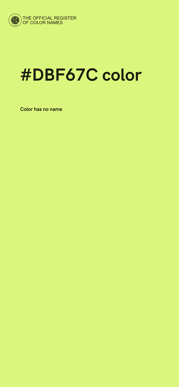 #DBF67C color image