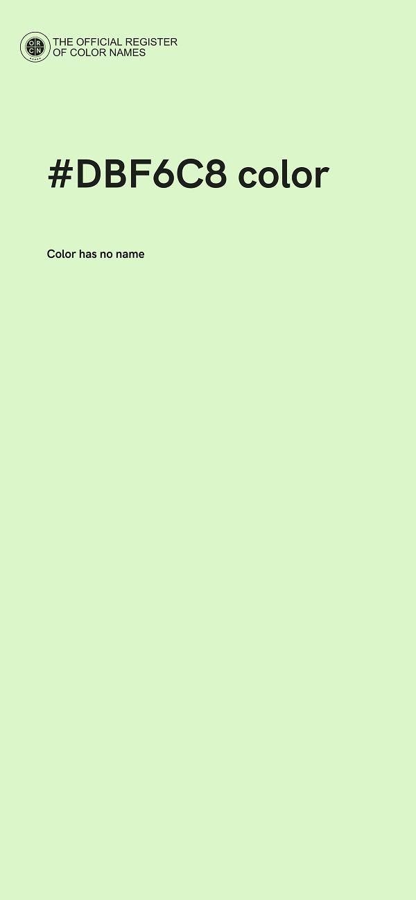 #DBF6C8 color image