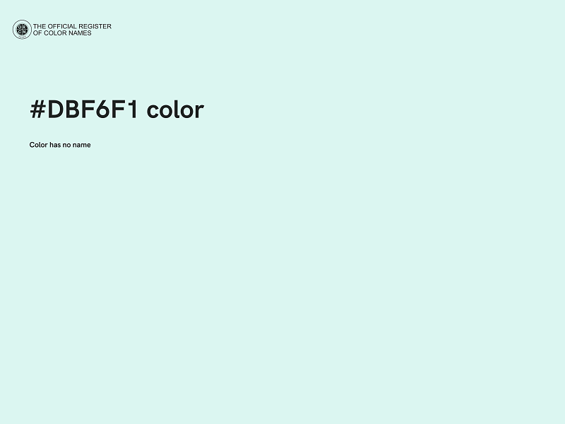 #DBF6F1 color image