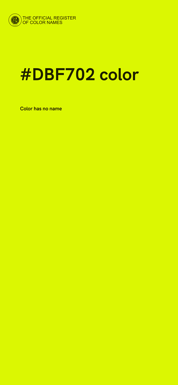 #DBF702 color image