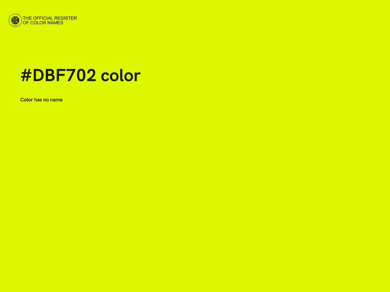 #DBF702 color image