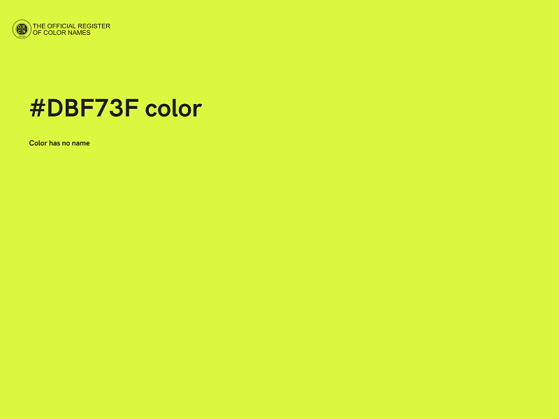#DBF73F color image