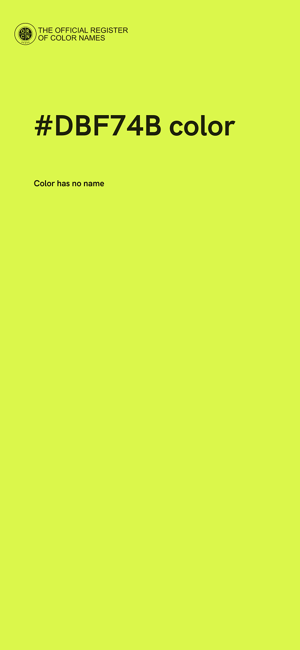 #DBF74B color image