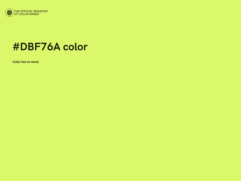#DBF76A color image