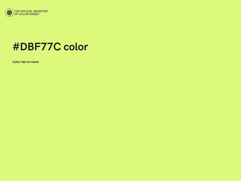#DBF77C color image