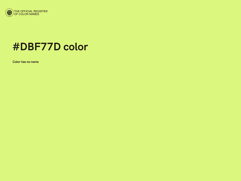 #DBF77D color image