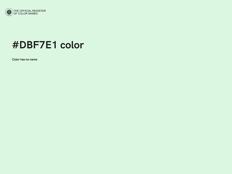 #DBF7E1 color image