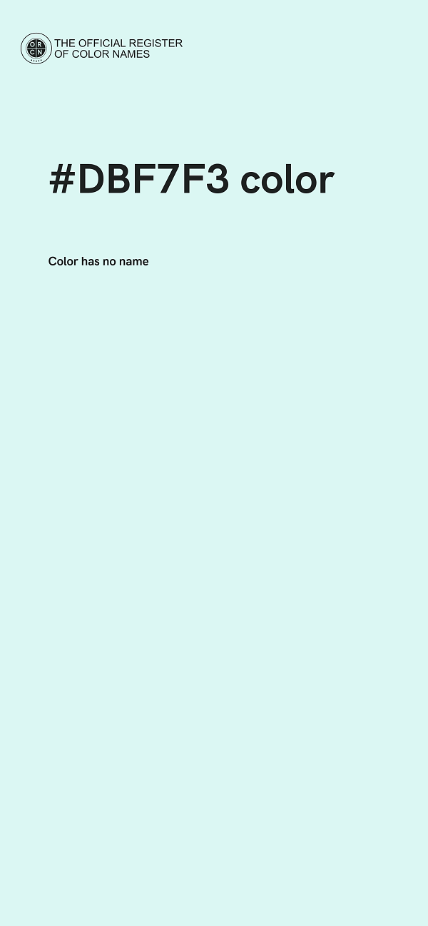 #DBF7F3 color image