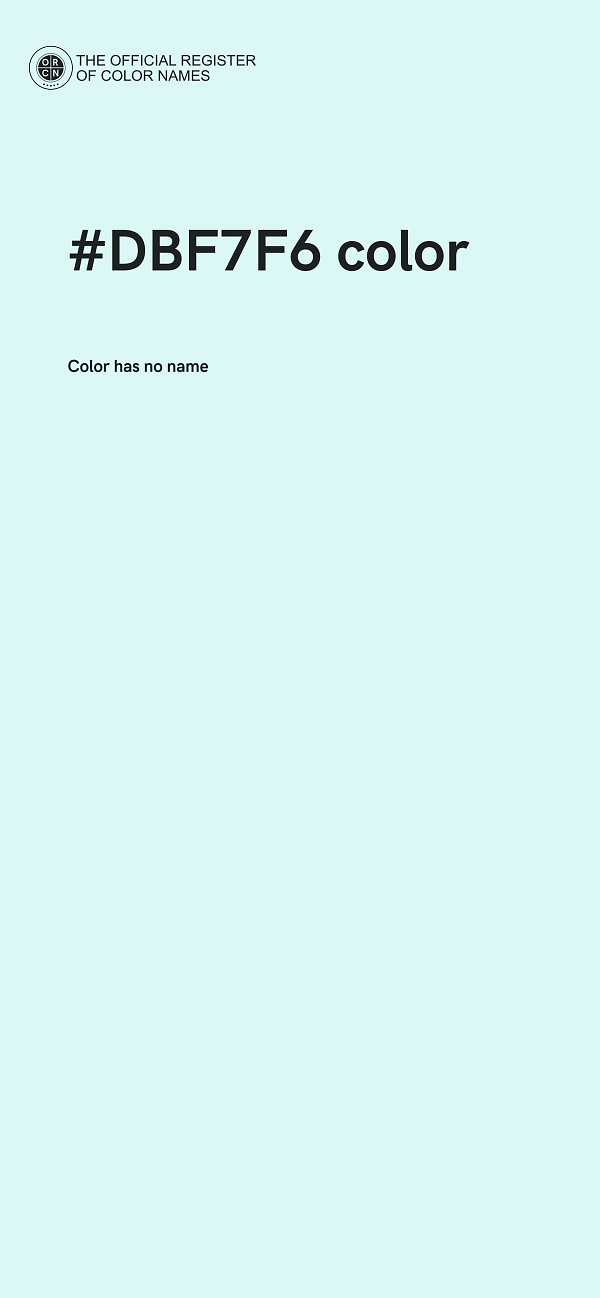 #DBF7F6 color image